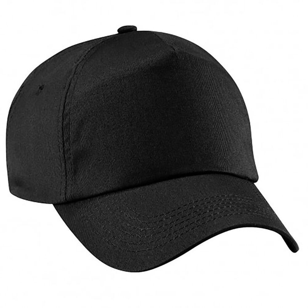 Beechfield Unisex Plain Original 5 Panel Baseball Cap / Black
